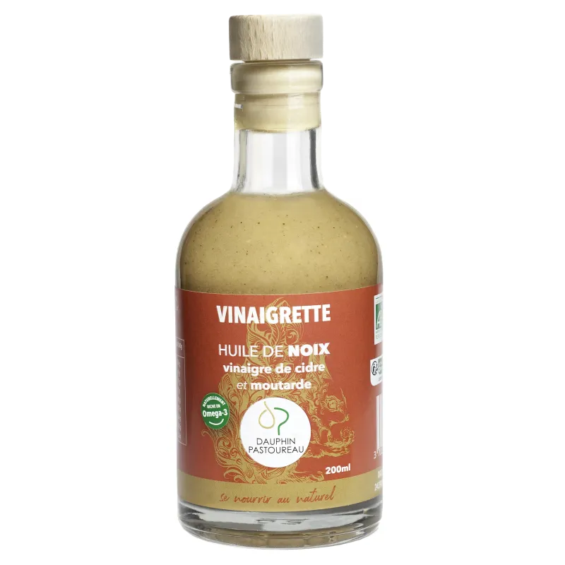 VINAIGRETTE BIO à l'huile de noix, vinaigre de cidre et moutarde